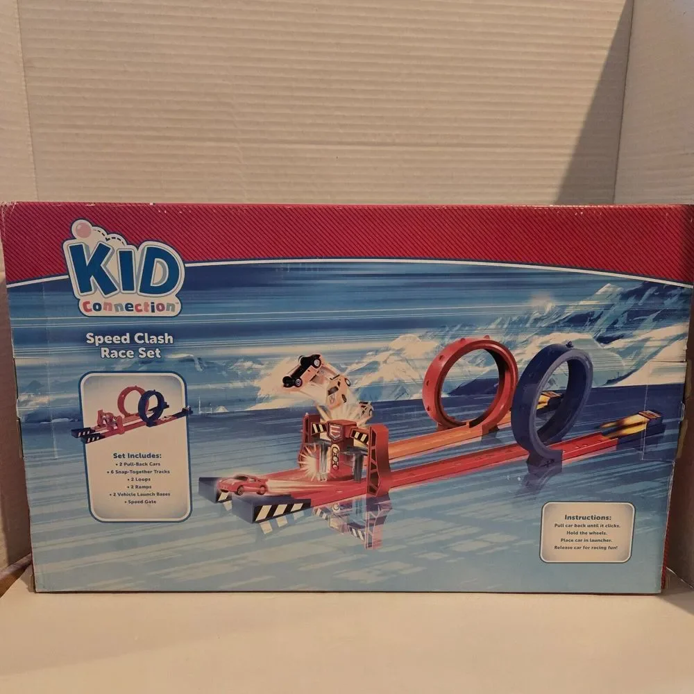 Kid Connection Speed Clash Race Set 19 Pieces‎ 2015 Pull-back Cars Included Nos